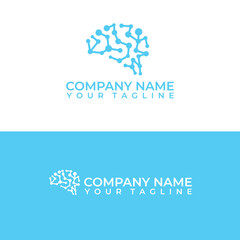 Brain Technology logo vector template