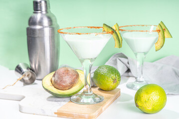 Avocado martini cocktail