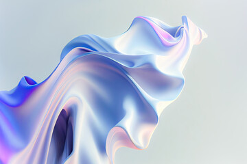 Obraz premium Abstract fluid 3d render,flying silk cloth curtain,Abstract 3D Background,Digital fabric. Sci-fi background