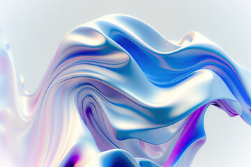 Obraz premium Abstract fluid 3d render,flying silk cloth curtain,Abstract 3D Background,Digital fabric. Sci-fi background