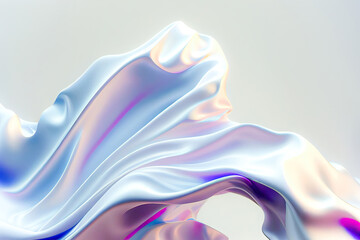 Fototapeta na wymiar Abstract fluid 3d render,flying silk cloth curtain,Abstract 3D Background,Digital fabric. Sci-fi background