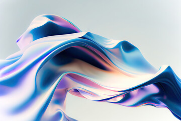 Abstract fluid 3d render,flying silk cloth curtain,Abstract 3D Background,Digital fabric. Sci-fi background