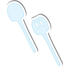 Aesthetic Sticker Blue Cute Baby Born Cutlery Collection 