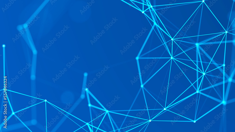 Poster abstract background with connected dots and lines. lines, point, planes in 3d space. background for 