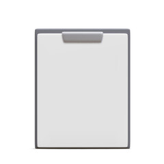 3d realistic document icon isolated on white background. File or text document symbol for modern websites and mobile app UI designs. Vector illustration
