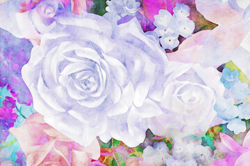 Beautiful abstract rose flower illustration