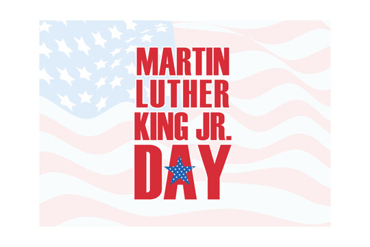 Happy martin luther king day background, flat vector modern illustration