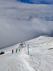 ski resort slope above the clouds slovakia tatras mountains