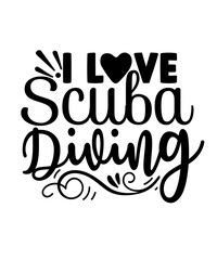i love scuba diving-svg