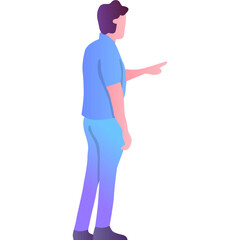Man pointing finger vector icon advertising design