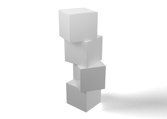 Square or rectangle box packaging mockup