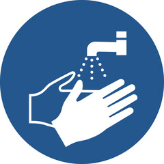 ISO 7010 M011 – Wash your hands - obrazy, fototapety, plakaty