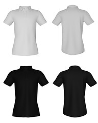 Naklejka premium Polo shirt mockup template isolated 