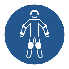 ISO 7010 M049 — use personal protective equipment for sport