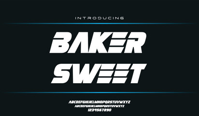 Fototapeta na wymiar Baker Sweet, an elegant alphabet font and number. Premium uppercase fashion Design typography. vector illustration