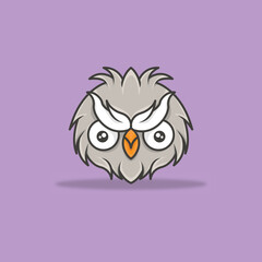 amazing cartoon mascot logo owl head