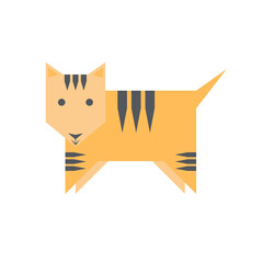 Cute Tiger animal kingdom mammal flat design