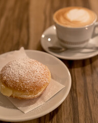 Coffee and Japanese-style-pancakes at cafe