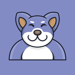 Fototapeta premium amazing cute shiba inu mascot logo
