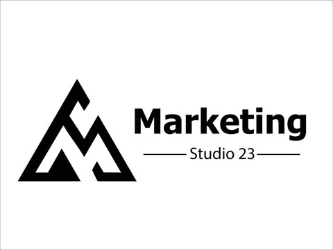 MS lettermark logo design vector & template
