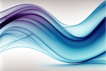 Fototapeta premium abstract blue and purple wave background, generative ai