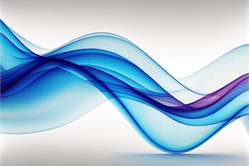 abstract blue and purple wave background, generative ai