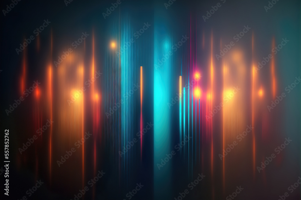 Poster abstract background with vertical lights, generative ai