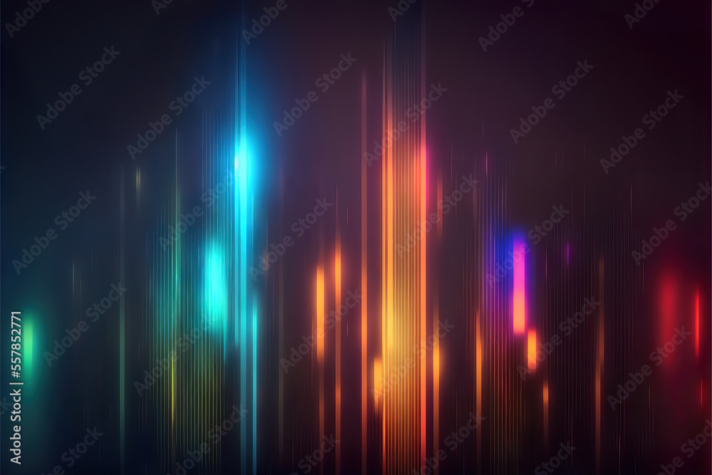 Poster abstract background with vertical lights, generative ai