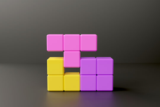 old brick game icon in 3d rendering design