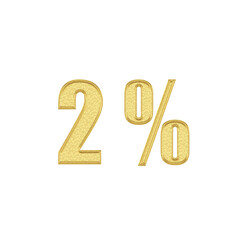 2% percent gold png