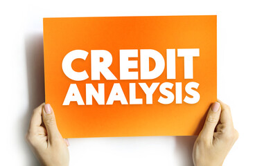 Credit Analysis - method by which one calculates the creditworthiness of a business or organization, text concept background