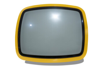 a retro TV on a neutral background