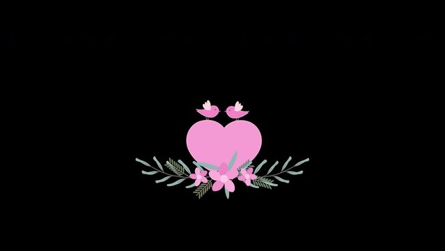 love or heart icon Animation. Heart Beat Concept for valentine's day Love and feelings.