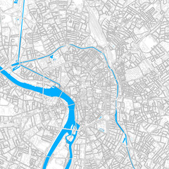 Toulouse, France high resolution vector map