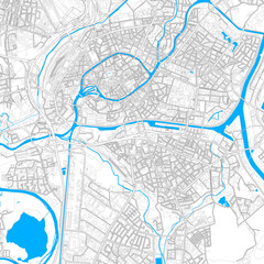 Strasbourg, France high resolution vector map - obrazy, fototapety, plakaty