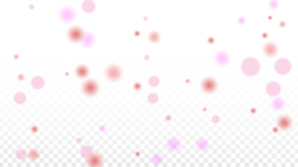 Hearts Confetti Falling Background. St. Valentine's Day pattern. Romantic Scattered Hearts Design Element. Love. Sweet Moment. Gift. Cute Element of Design for Sales or Celebration.