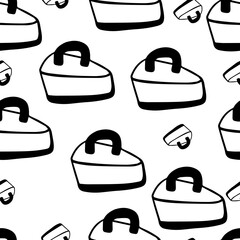 Seamless pattern Hand drawn old vintage iron