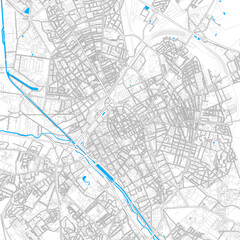 Reims, France high resolution vector map