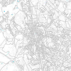 Saint-Etienne, France high resolution vector map