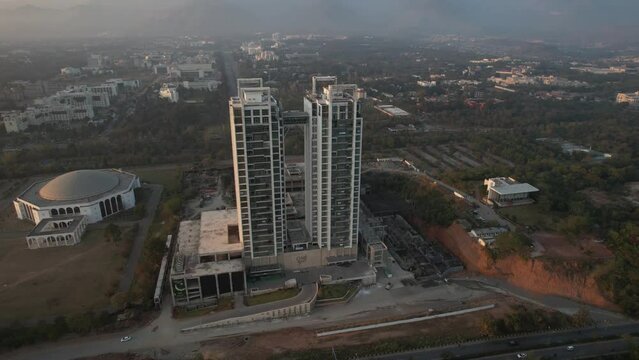 Aerial View of One Constitution Avenue Tower Islamabad