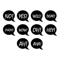 word bubble icon set