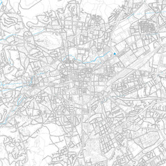 Fototapeta na wymiar Clermont-Ferrand, France high resolution vector map
