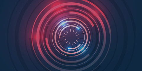 Fototapeta premium Abstract circle sci-fi futuristic technology innovation concept background