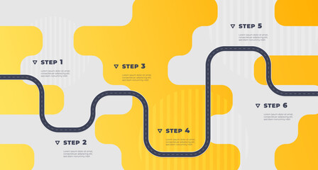 Timeline with execution points. Workflow infographics. Vector illustration