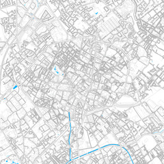 Tourcoing, France high resolution vector map