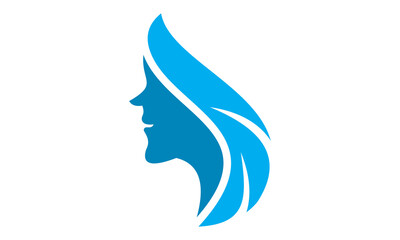 woman face illustration logo