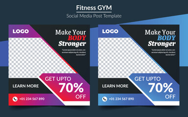 fitness GYM modern poster template 