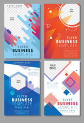 set of business poster modern template 