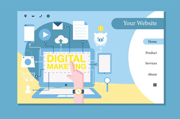 digital marketing webpage background
