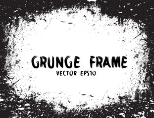 Fototapeta na wymiar Grunge Black and White Frames . textured rectangles for image 